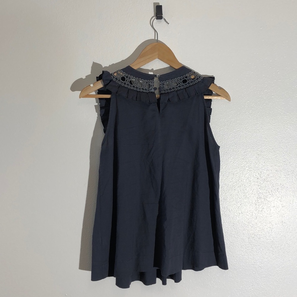 TRF Collection Grey Embroidered Top Size M - Picture 2 of 5